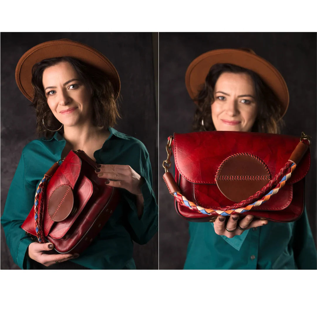 Unique Handmade Leather Purse for Women – Stylish Shoulder Handbag & Perfect Gift for Her