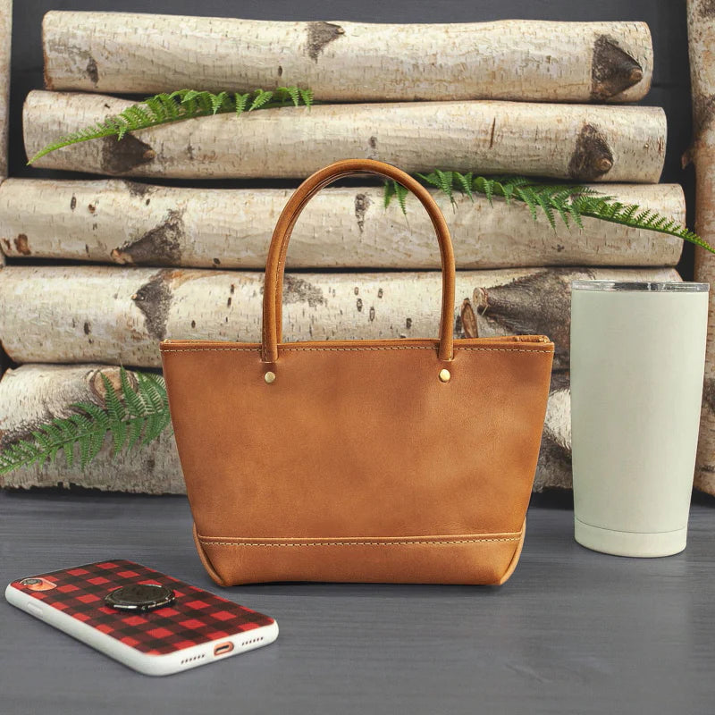 Leather Petite Charlene Purse Fawn