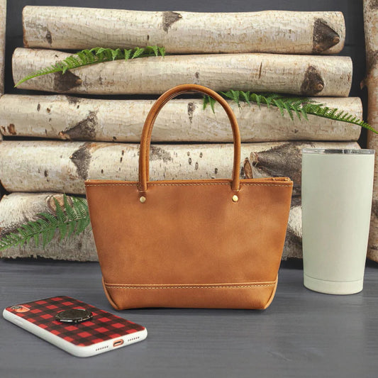 Leather Petite Charlene Purse Fawn